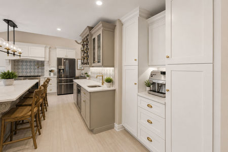 24 14 Morrow Midland Park Modern farmhouse kitchen with marble island