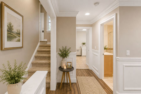 26. 18 Monument Warm and inviting hallway decor