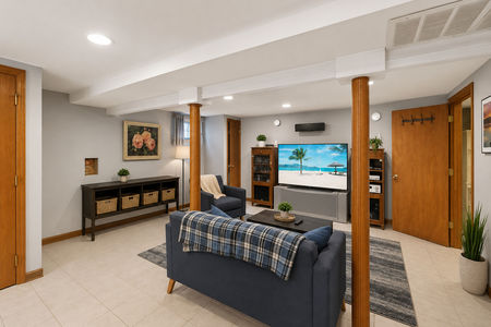 29. 224 US-206 Chester Cozy, modern basement living room