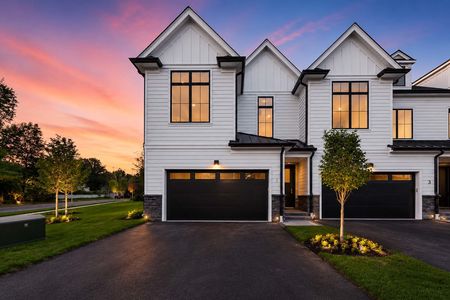 3 Modern townhouse at sunset in suburbia
