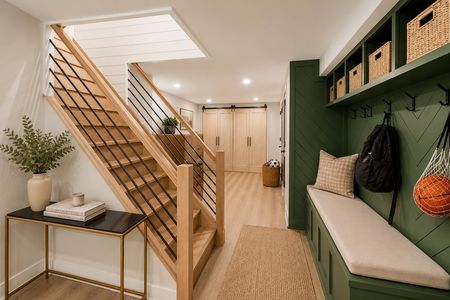 31 14 Morrow Midland Park Modern basement entryway with green accents