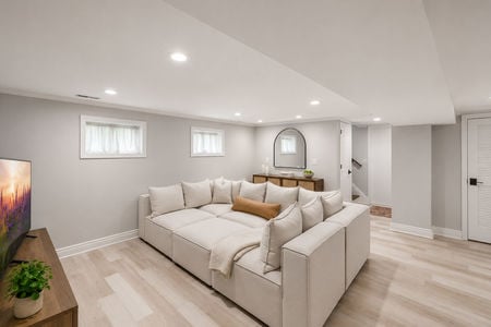 32 34 Middletown Rd Montcale Modern cozy basement living room
