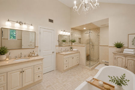 33. 18 Monument Elegant spa-inspired luxury bathroom design