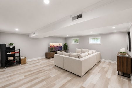 33 34 Middletown Rd Montvale Modern, cozy basement rec room