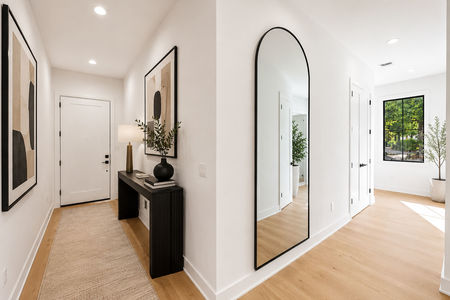 33 Modern minimalist hallway with natural light