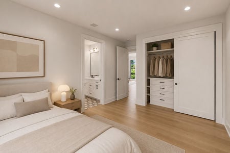 35. 401 Grand Ave. Serene modern bedroom with neutral tones