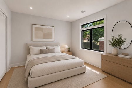 36. 401 Grand Ave. Minimalist modern bedroom with natural light
