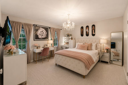 38. 18 Monument Elegant feminine bedroom with modern decor