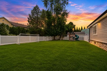 4 14 Morrow Midland Park Backyard sunset with play equipment