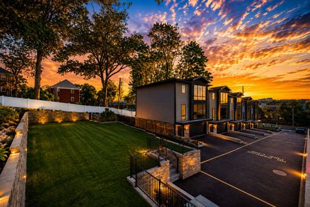 44. 401 Grand Ave Golden hour over suburban townhouses.