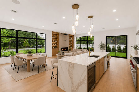 5 Modern minimalist open-plan living space