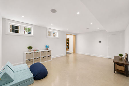 51 548 Sylvan Pl Modern minimalist basement rec room