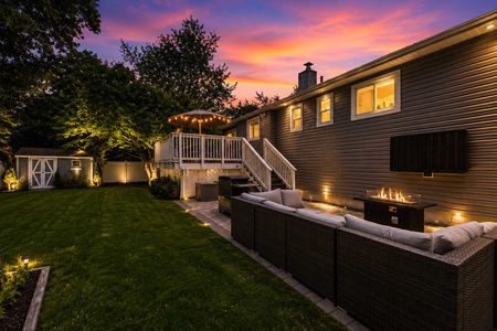 6 34 Middletown Montvale Twilight glow in a peaceful backyard