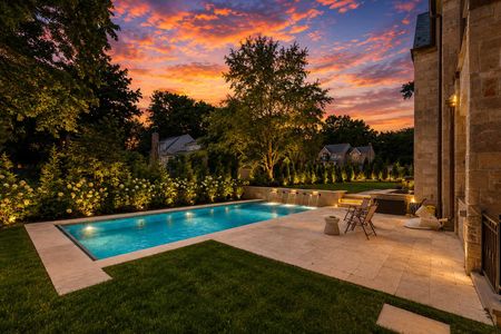 6. 548 Sylvan. Pl Haworth Luxurious backyard at sunset