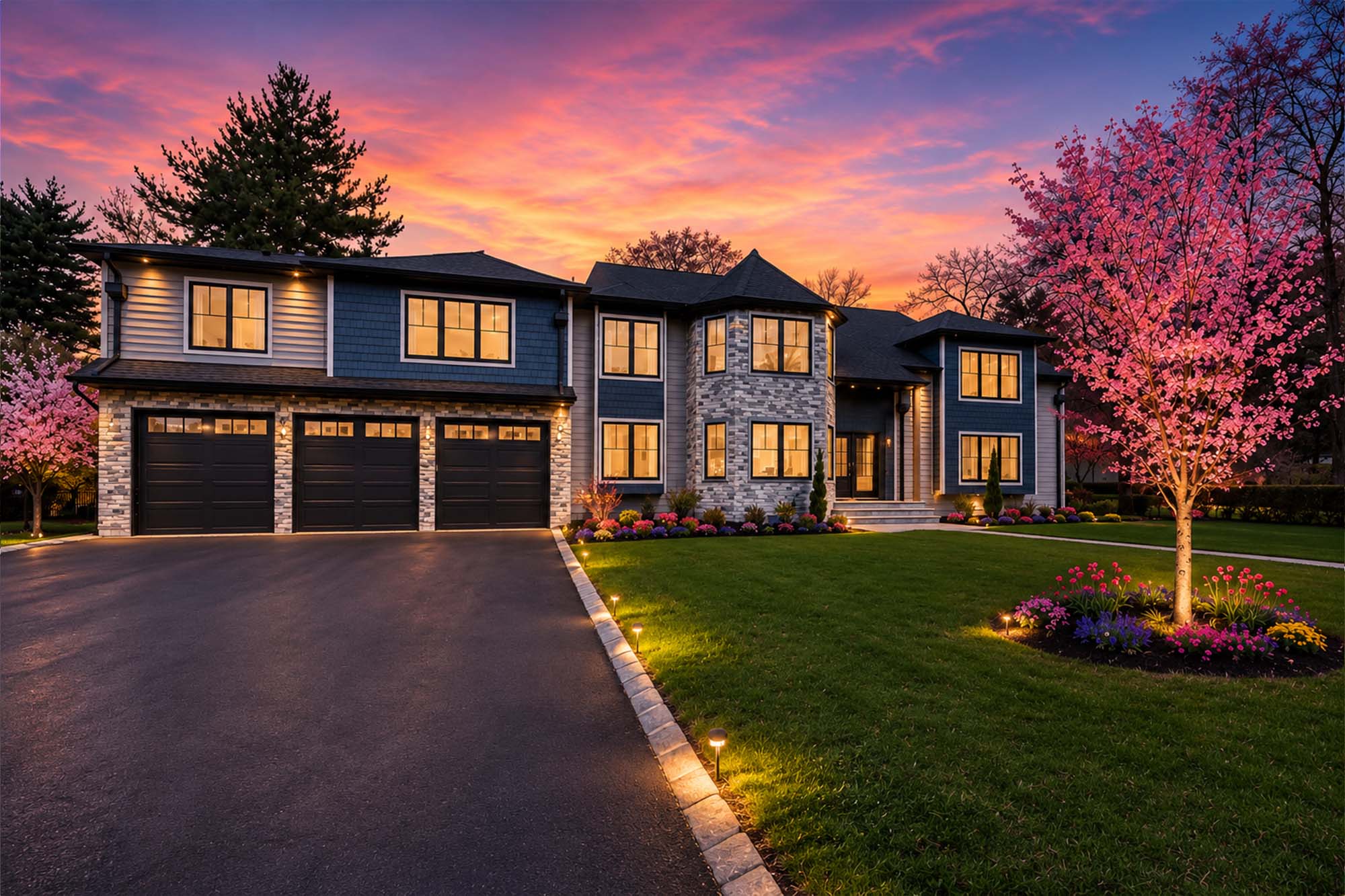 547 Highland Ave, Ridgewood NJ Front of house at twilight