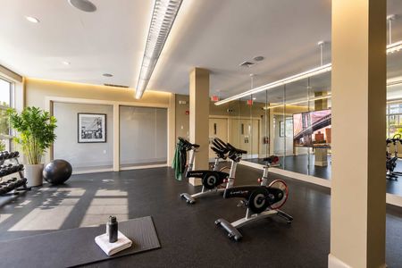 10. 26 Ave Port Imperial Modern fitness studio with daylight ambiance
