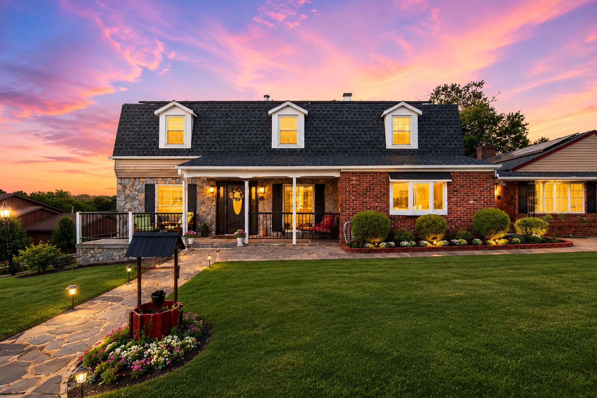 10. 933 River Rd Twilight warmth in a suburban home