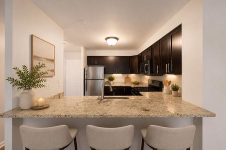 12. 303B Neslon Cozy modern kitchen with island view