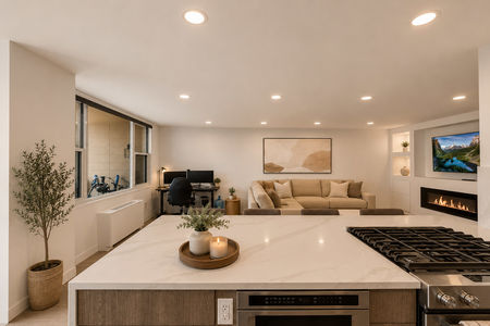13. 2200 N Central Modern minimalist living and kitchen space