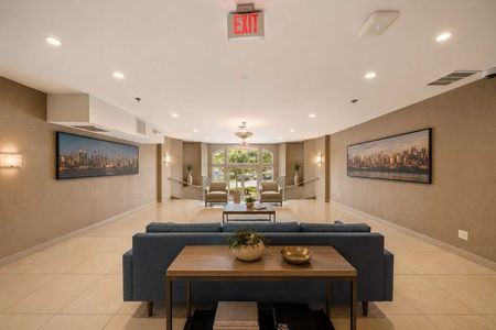 13. 26 Ave Port Imperial Modern lobby with chic decor