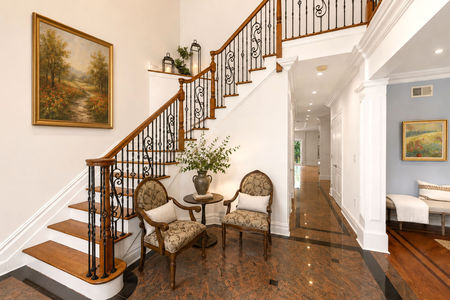 14. 335 Riverdale Elegant foyer with staircase and decor