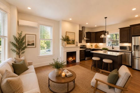 14. 67 E Clinton Modern cozy living room and kitchen