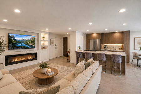 15. 2200 N Central Cozy modern living room and kitchen