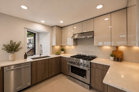 19. 35 Shore kitchen with warm lighting