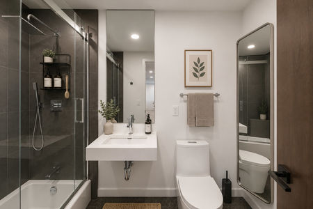 23. 2200 N Centrla Minimalist spa-inspired bathroom interior