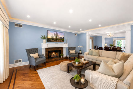 23. 335 Riverdale Modern traditional living room with fireplace