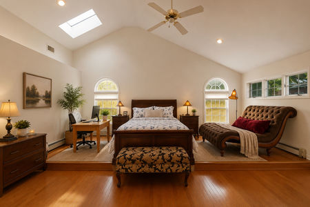 26. 933 River Rd. Cozy, airy master bedroom with natural light