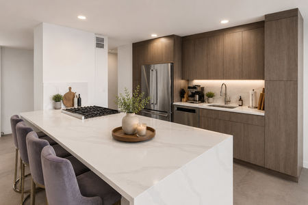 28. 2200 N Central Modern minimalist kitchen with marble island