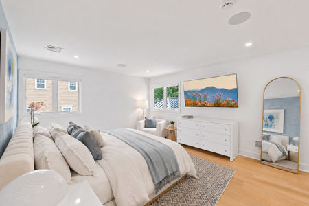28. 35 Jane Serene minimalist bedroom with soft tones