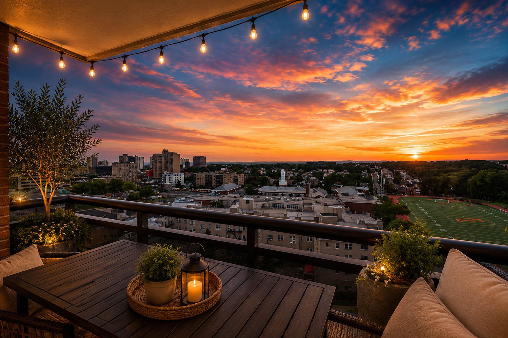 29. 2200 N Central Cozy sunset balcony with city view