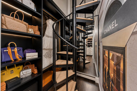 29. 5 Gates Pl. Luxurious walk-in closet with spiral staircase