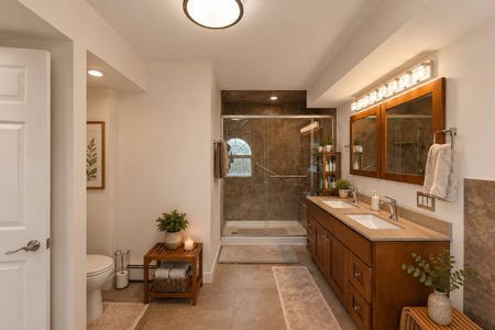 29. 933 River Rd. Modern spa-inspired bathroom interior