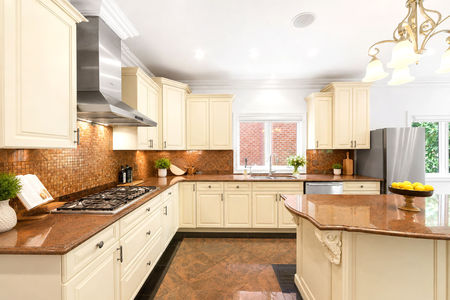 30. 335 Riverdale Elegant warm-toned kitchen interior