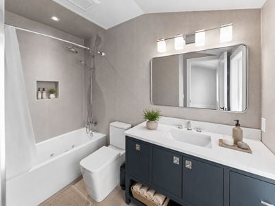 35. 14 Allison Drive - Modern, Minimalist Bathroom in neutral tones
