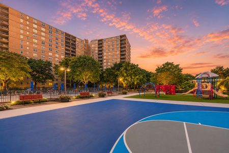 36. 2200 N Central Sunset over residential courtyard playground