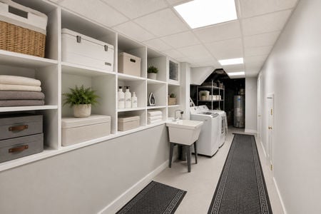 37. 35 Shore Modern and organized basement laundry room