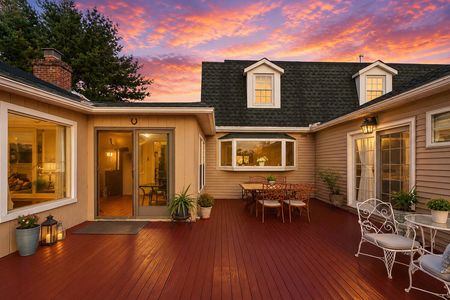 40. 933 River Rd. Warm sunset on a cozy deck