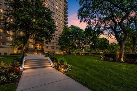 41. 2200 N Central Twilight walk to a serene entrance