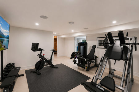 43. 35 Jane Modern home gym with equipment and views