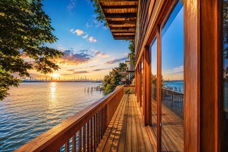 49. 35 Shore Lakeside balcony at sunset