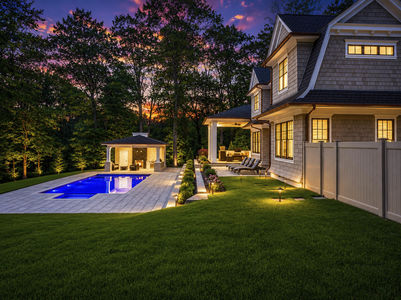 5 396 Knollwood Rd Ridgewood New Jersey Proper Luxurious backyard oasis at dusk