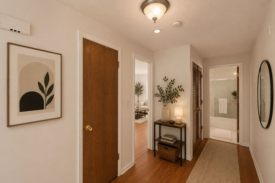 5 Kings Cozy modern hallway with warm lighting