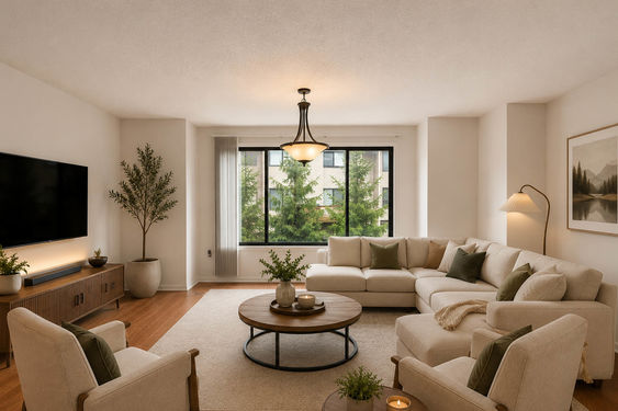 5 Kings Cozy modern living room with greenery