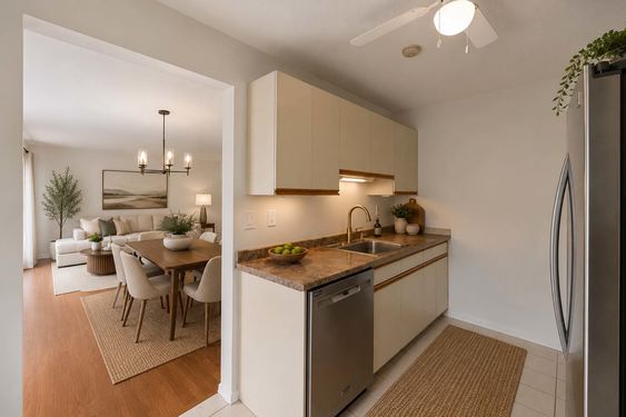 5 Kings Cozy modern open-plan kitchen living space