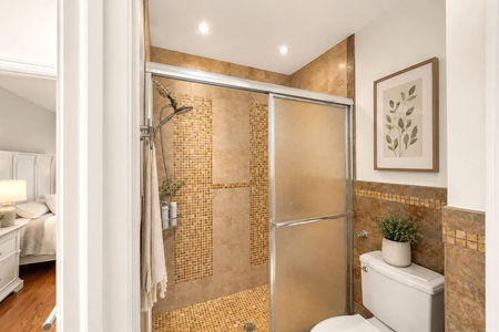 56. 335 Riverdale Modern bathroom with shower and plants