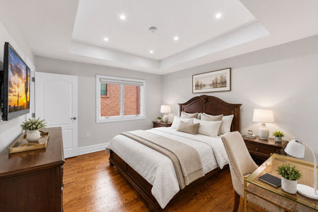58. 335 Riverdale Modern tranquil bedroom with wooden accents